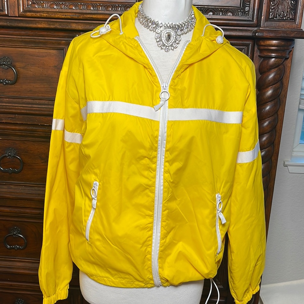 Garage Windbreaker, Yellow and White, Size M